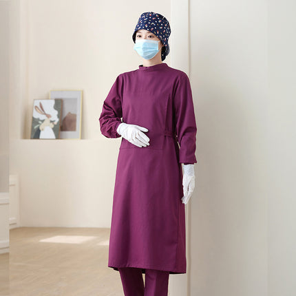 Pure Cotton Surgical Gown for Medical Professionals, Dental Implant Doctor Workwear, Green Scrub Suit, Surgical Gown for Professionals
