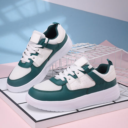 Korean Style Trendy Four-Season Thick-Soled Skateboard Shoes, Mesh Breathable Casual Shoes, Lace-Up Fashionable Women's Shoes, Outdoor Couple Trendy Shoes