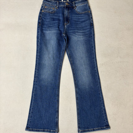 Women's TB light blue Elegant Commuting High Waist Stretch Cotton Comfortable Elegant Style Micro Crop Jeans