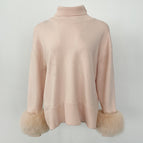 Light pink (fox fur cuffs) / S
