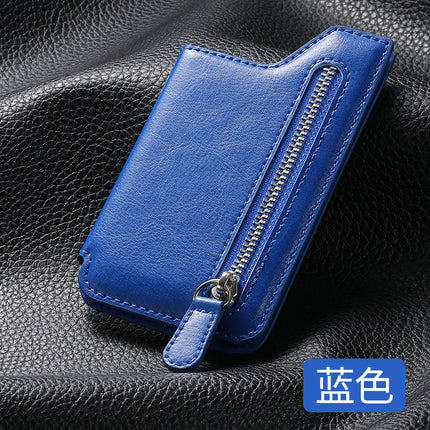 Back Sticker Mobile Phone Card Bag Multifunctional Creative Card Holder Card Holder Zipper Mobile Phone Case DIY Free Collocation