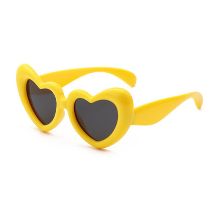 Funny and Interesting Inflatable Cute Square Heart Sunglasses for Women Ins Popular Trendy Street Style Sunglasses