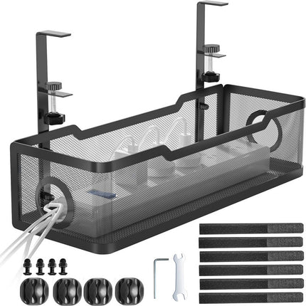 Cross-border desk under cable and wire management tray rack under counter finishing rack row storage rack socket organizer