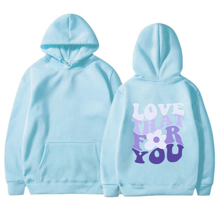 2024 Export Popular Sweatshirt Spring and Autum Men's and Women's Hooded Sweatshirt Flower Print Casual Hoodie Independent Station