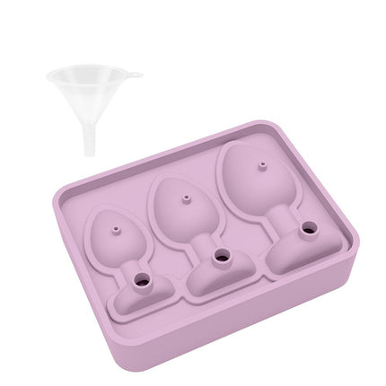 Creative Silicone Ice Tray Mold Party Whiskey Spoof Shape Mold Household Food Grade Ice Film with Funnel