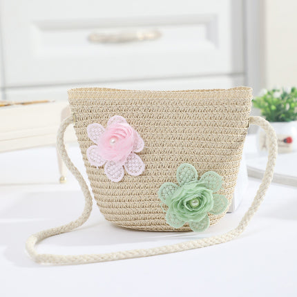 Cross-border New Children's Bag Spring and Summer New Children's Crossbody Bag Handmade Straw Satchel Travel Mini Coin Purse