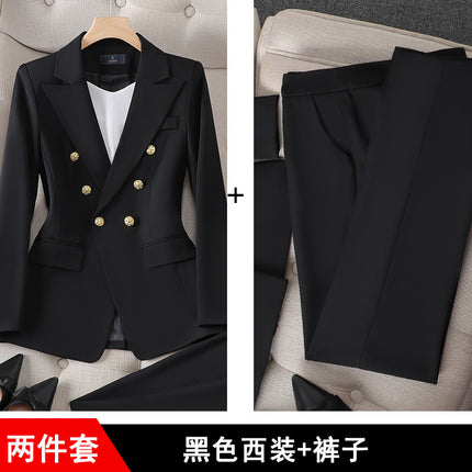 Zihong Zihong Suit suit Women's White Fashion Dress Suit High-end Temperament Goddess Fan suit 8017