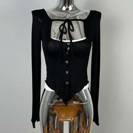 New Products from Dongdaemun, South Korea, Sweet and Desirable ~ Sexy and Feminine Camisole + Lace-Up Thin Cardigan Suit
