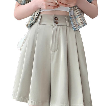 Autumn 2024 Korean style pants plus size casual suit wide-leg shorts women's chubby girl pear-shaped figure casual shorts