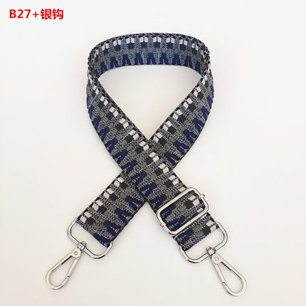 New Shoulder Strap Accessories Woven Strap for Women's Bags Wide Shoulder Strap Single Shoulder Crossbody Extended Strap Adjustable Bag Strap Embroidery Color Contrast
