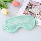 Ice bead eye mask green (white beads) type A