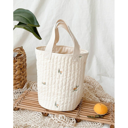 2023 Baby Stroller Storage Hanging Bag Bottle Diaper Bag Cloth Bag Portable Bucket Bag Cotton Storage Bag