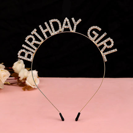European and American Hair Bundles, Birthday Party Headbands, Happy Birthday, Fast and High-End Accessible Luxury Hair Accessories