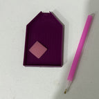 Purple opening small plate + single diamond pen + pink clay