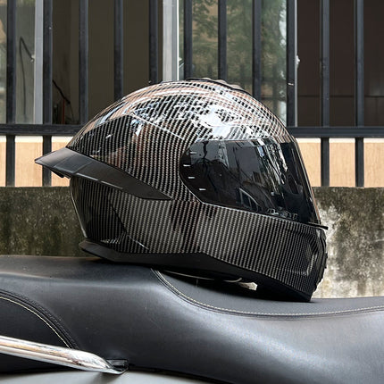 Orz3C Certified Motorcycle Helmet Men's and Women's Dual-Lens Full-Face Helmet Summer Personalized Tail Bluetooth Semi-Full Coverage