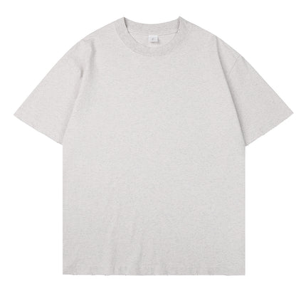 260g Drop Shoulder Loose Fit Cotton Distressed Short Sleeve T-Shirt Pure Cotton T-Shirt Unisex Promotional Shirt Company Team Building Workwear