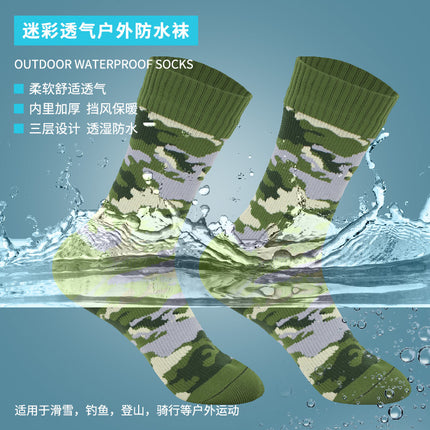 Waterproof socks outdoor hiking wading tube winter riding sports waterproof socks cold warm breathable ski socks
