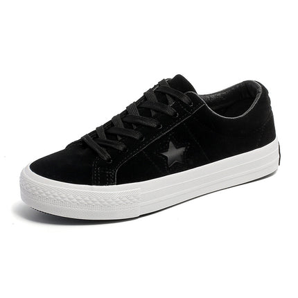 2025 Spring & Fall New Suede Couple Star Sneakers Ins Korean Style Harajuku Style Student Casual Canvas Shoes for Women