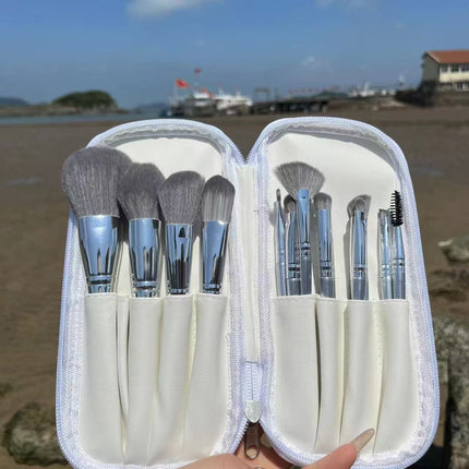 Cosmetic brush suit portable brush bag snap bag envelope bag mini bag green cloud blue bridge first bag wholesale