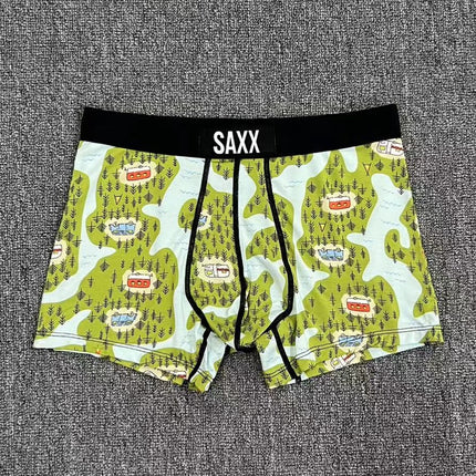 SAXX Underwear Men's Boxers Pocket with Net Pocket No Front Opening Underwear Breathable Comfortable Soft Slim-Fit Shorts