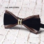 J566 coffee leather velvet with diamonds