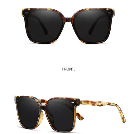 New Korean Style Large Frame TR90 Polarized Sunglasses Women's Fashion Sunglasses Men's and Women's Face Slimming Sunglasses