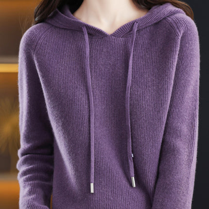Long sleeve hooded pullover sweater women's bottoming sweater Korean style loose casual knitted sweater Spring and Autumn New hoodie