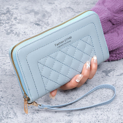 2025 New Women's Wallet Long All-match Zipper Clutch Embroidered Fashion Large Capacity Soft Wallet Mobile Phone Bag