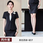 Black suit + skirt / S