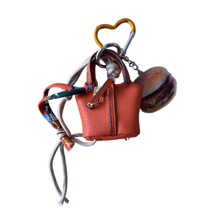 Original Diy Homemade Miu Style Woven Bag Pendant High-end Light Luxury Mini Small Bag Creative Hanging Accessories