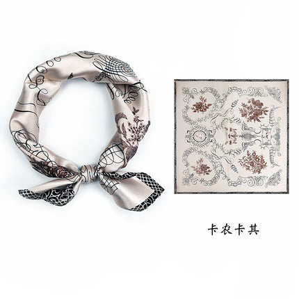 53*53cm Spring and Summer Sun Protection Neck Scarf Women's Easiest for Match Hangzhou Silk Small Square Scarf
