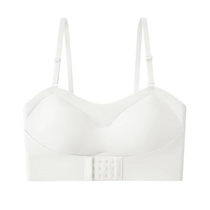 Strapless Underwear Women's Invisible Bra Small Chest Push-up Non-slip Strapless Girls' Girls' Non-steel Ring Beautiful Back Wrapping Chest Less Women