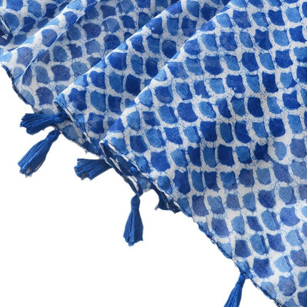 Cross-border simple spring cotton and linen feel scarf women's Japanese and Korean high-grade silk scarf versatile shawl sunscreen beach towel women