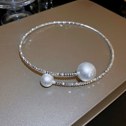 Broken silver several Two Pearl opening collar summer Net Red new personality chocker necklace temperament necklace wholesale