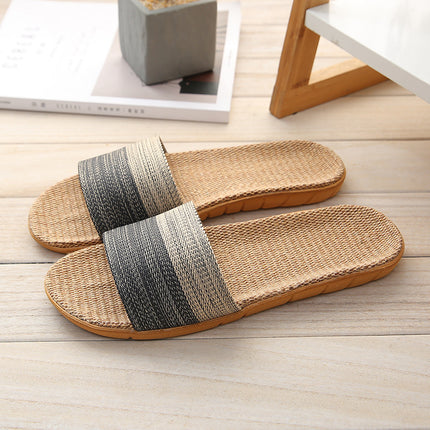 Cixi Simple Linen Slippers Four Seasons Guest Indoor Living Room Home Floor Cotton Linen Slippers Couple Wholesale
