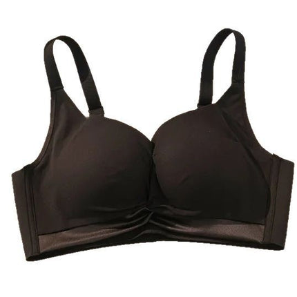 100% Mulberry Silk Seamless Underwear Women's Small Push-Up Breast Gathering 2025 New Breast Reduction Wireless Bra Winter