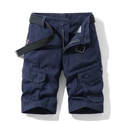Summer men's new casual five-point pants trend straight multi-bag shorts men's wholesale Japanese work shorts men's