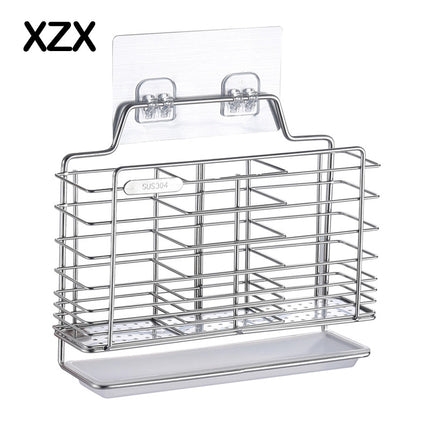 Multifunctional Chopsticks Cage Storage Rack Household Kitchen Wall Hanging Mildew-proof 304 Stainless Steel Chopsticks Holder Chopsticks Storage Rack