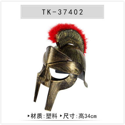Ancient Roman Samurai Props Medieval Helmet Plastic Weapon Props Greek PU Sword Dagger Shield Knife