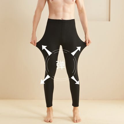 2025 Autumn and Winter New Antibacterial German Velvet Thermal Pants for Men, Brushed Inner Wear, Bottoming Long Johns, Slim Men's Cotton Pants