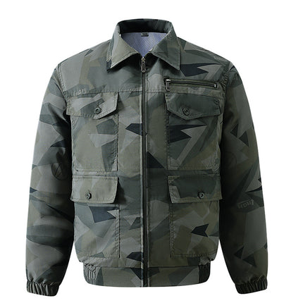 Summer New Outdoor Cooling Air-Conditioning Clothing Construction Site Welding Construction Camouflage Labor Protection Overalls