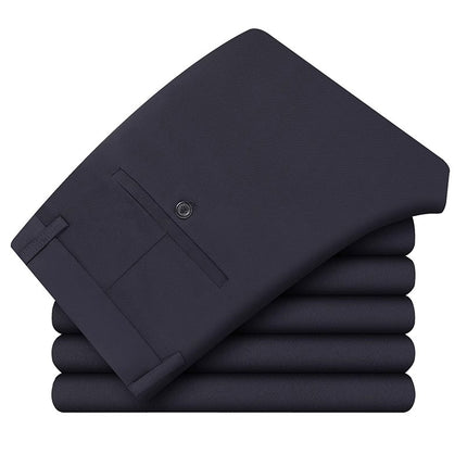 Wholesale middle-aged casual pants men's four sides high elastic fabric summer thin ice silk pants pants pants pants high waist breathable