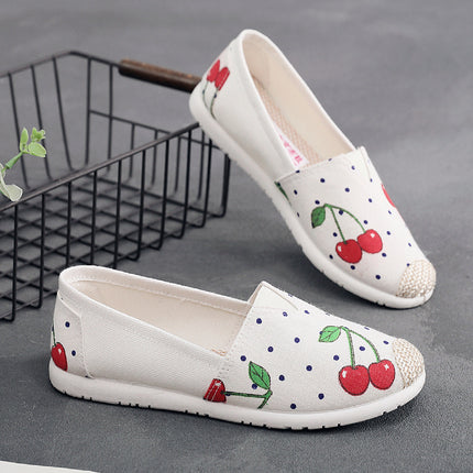 Spring and Summer New Women's Shoes Old Beijing Cloth Shoes Single-layer Shoes Middle-aged and Elderly Casual Internet Celebrated Canvas Shoes Non-slip Soft-soled Fisherman Shoes