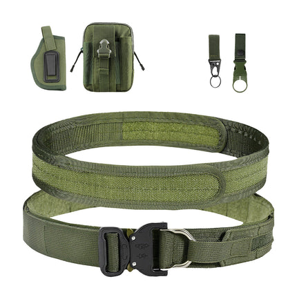 Cross-Border Nylon Double-Layer Thickened Tactical Belt Military Fans Outdoor Multi-Functional Quick-Release Buckle Security Combat Belt Set