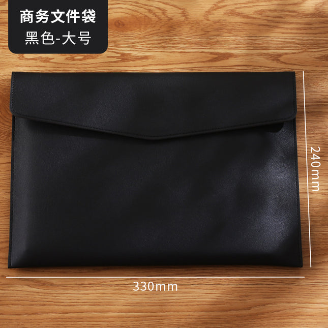 A4 Leather Document Bag Information Storage Bag Tablet Bag Briefcase Real Estate Insurance Contract Bill File Bag Customization