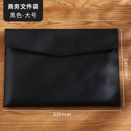 A4 Leather Document Bag Information Storage Bag Tablet Bag Briefcase Real Estate Insurance Contract Bill File Bag Customization