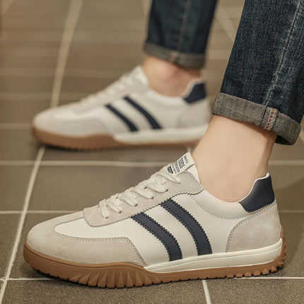 Forrest Gump Shoes Men's 2025 Spring New Genuine Leather German Training Shoes Men's Retro Soft Sole Casual Shoes All-match Fashionable sneaker