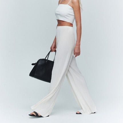Gao Mei in! Miyake Style Pants Pleated Sag-feeling Tight Waist One-piece Naked-feeling Paper Slimming Air Pants
