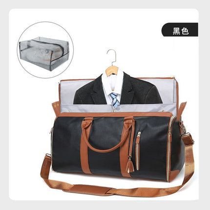 Foreign trade new ladies folding suit travel bag multi-functional storage bag large capacity large PU hand luggage bag