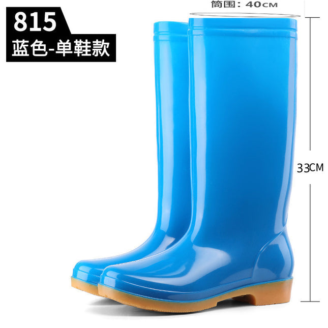 Four-Season High-Top Women's Rain Boots, Canteen Cleaning Waterproof Shoes, Bathroom Rubber Shoes, Labor Protection Rain Boots, Mother's Work Boots, Water Boots